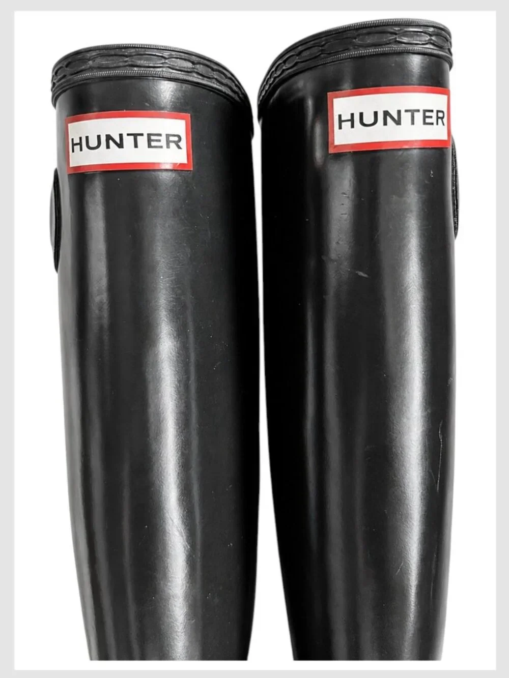 Hunter Rain Boots Black Original Tall Gloss US 6